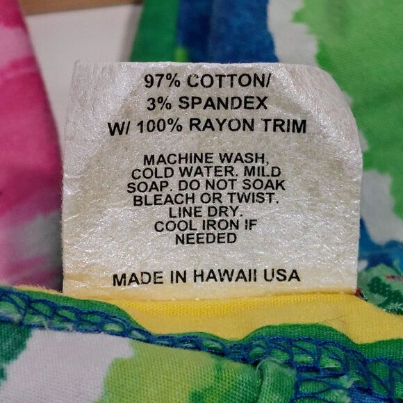 Jams World Women's 10 Rose Stretch Shorts Tropical Bermuda USA Made Hawaii - Picture 7 of 11